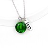 Dainty Round Green Necklace for Her, Faith Pendant Mustard Seed