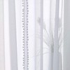 Pom-Pom Sheer White Curtains for Living Room 72" Drop Breathable