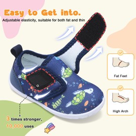 FEETCITY Baby Shoes Boys Girls Wide Baby Shoes Infant Barefoot Sneakers Lightweight Crib Shoe