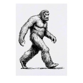 'Bigfoot Walking' Temporary Tattoo - Water Resistant, Skin-Safe, Non-Toxic Transfer (TO00082799)