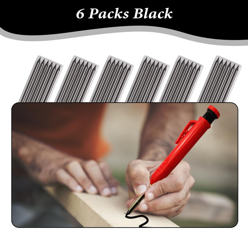 PLATEYTR Pack of 36 2.8 mm Leads for Carpenters Pencil,