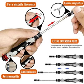 Destornilladores de Precisión Set de Precisión 115 en 1,Juego de Destornilladores,Herramientas de Reparación para Smartphone, PC,Portátil, Laptop, Reloj, Juguetes, Gafas, Destornillador Gafas