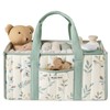 Blissful Diary Leaf Diaper Caddy Organizer, Stylish Nursery Storage Basket,