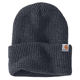 Knit Insulated Waffle Beanie-Coal Heather-OFA