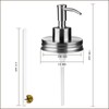 Amolliar Mason Jar Liquid Soap Dispenser Pump, Rust Proof Stainless