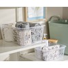 (Pack of 2) 9.7 Litre Clear Storage Baskets - 37cm