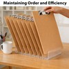2Pcs Acrylic Adjustable Clipboard Holder, 9 Slot Organizer Display Stand