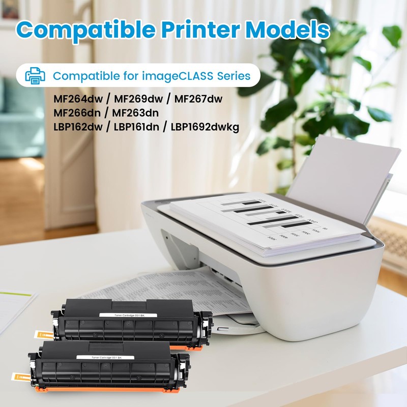 Canon 051H Toner Cartridge 2-Pack, High-Yield Black, Compatible with Canon