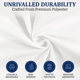 Alan Symonds White Tablecloth | 60x102 Inch (152cm x 260cm) Large Plain Rectangle Table Cloth for Birthdays, Weddings, Banquets & Parties | Polyester | Machine Washable