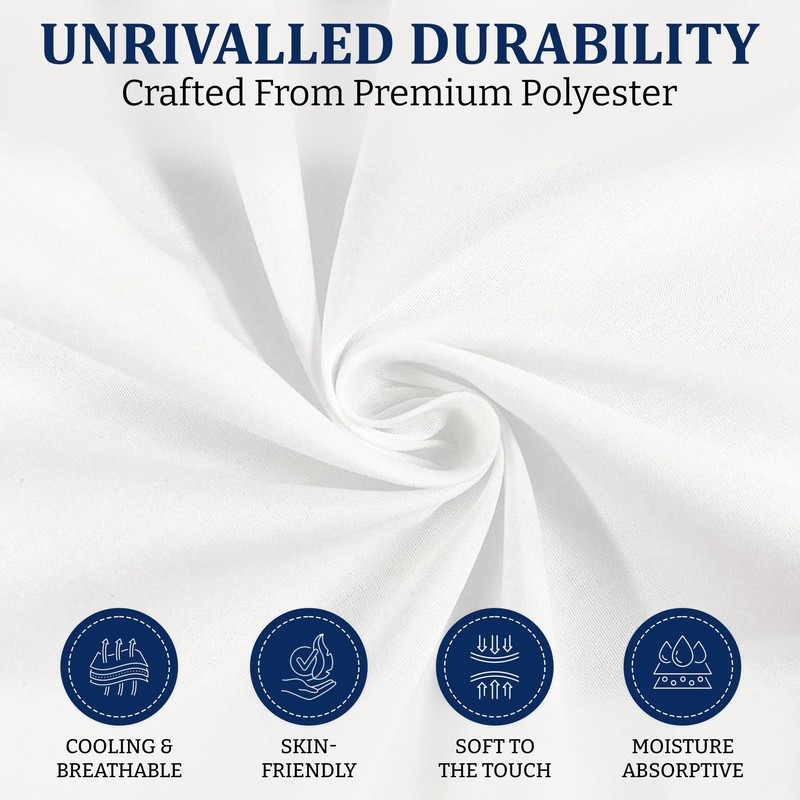Alan Symonds White Tablecloth | 60x102 Inch (152cm x 260cm)