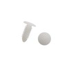 INFINAUTO 30Pcs White Plastic Rivets Splash Guard Fastener Push Type
