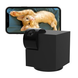 Edison Smart Duct Rail Monitoring Camera CUBE (Black) Alexa Compatible, Two-Way Audio, Motion Detection, Recording Function, Security Camera, Pet Camera, Indoor Camera, DWC-CUBEBK