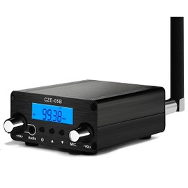 AZWang 1000FT FM Transmitter,Long Range Stereo Mini Radio Station for Church Drive-in Movie, Church Parking Lot, Lights Fireworks Show