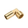 sourcing map Brass Barb Hose Fitting, 90 Degree Elbow 16mm