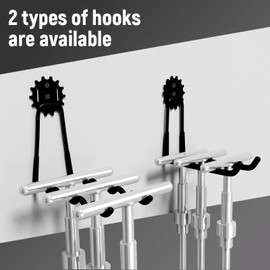 TUOSHUNGE 4 Pack Garage Hooks Heavy Duty, 8.77 inch Long Garage Wall Hooks with Anti-Slip, Automobile Tool Storage Organizer, Tool Hangers for Garage Wall, Plaster, Concrete