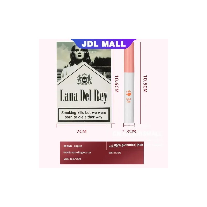 10pcs Labiales Lana Del Rey Juego De Lápiz Labial Mate