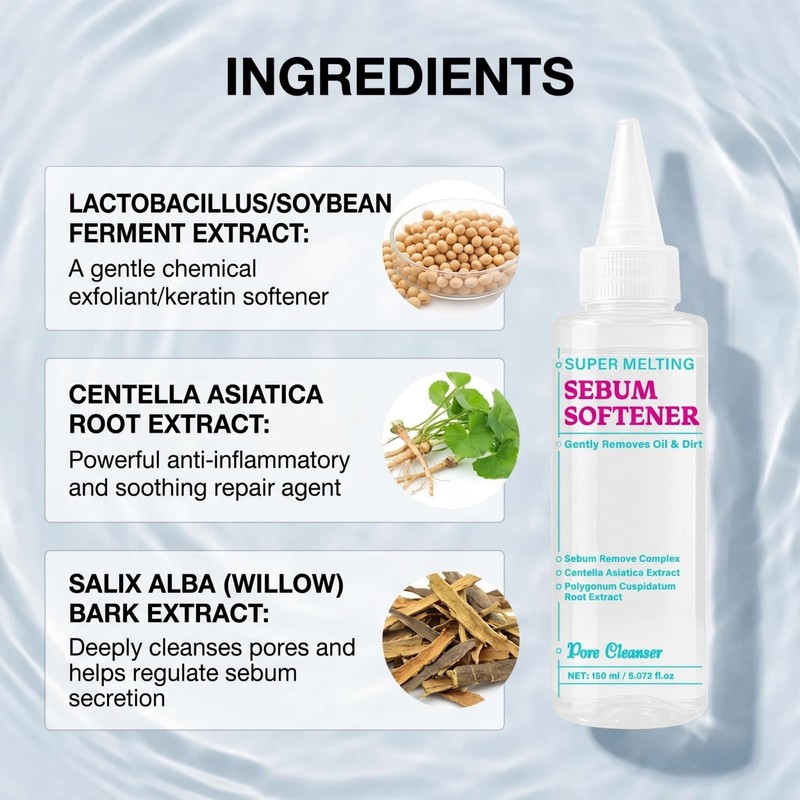 Super Melting Sebum Softener, Blackhead Remover Liquid for Deep Pore