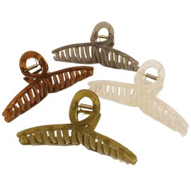 Big Hair Claw Clips Butterfly Hair Clips for Women 4.7" Acetate Claw Clips Metal Hair Clip for Girls Hair Accessories for Long Thick Hair 4 Pcs