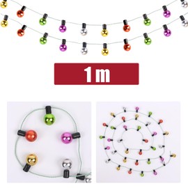 BETESSIN Gnome Accessories Christmas - Gnome Fairy Lights Miniature 100 cm - Dollhouse Accessories - Miniature Accessories for Gnome Door, Mini Christmas Tree, Dollhouse Furniture, Christmas