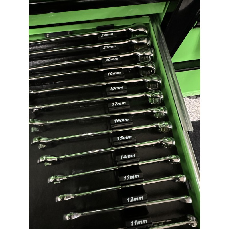 Identification labels compatible with toolbox widget vertical PRO wrench holders
