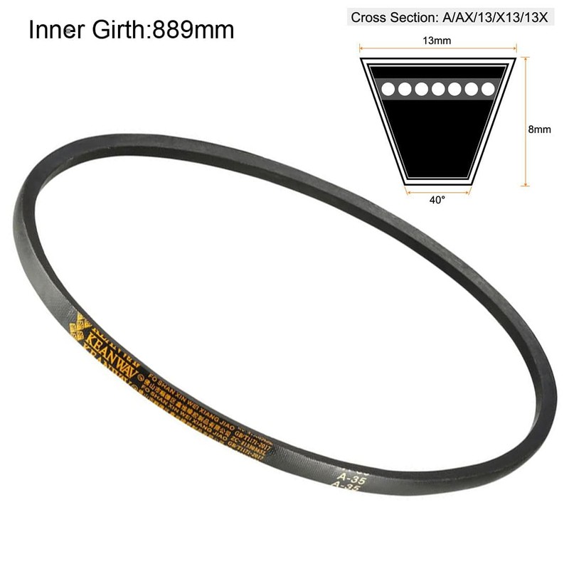 TA-VIGOR A-35 Drive V-Belts 35" Inner Circumference 13mm/ 1/2" Width,