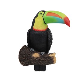 Syfunlv Garden Statue Toucan Decoration Garden Decoration Resin Bird 29 x 18.5 x 11 cm Weatherproof Arts Craft Animal Statues Hanging Garden Decoration Patio Decoration Outdoor (Color)