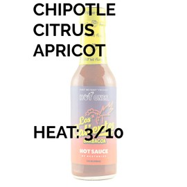 Hot Ones Los Calientes Barbacoa Hot Sauce Made With Natural Ingredients & Powerful Flavors From Smoked Red Jalapeno, Chipotle & Habanero Peppers, 5 fl oz Bottle (3-Pack)