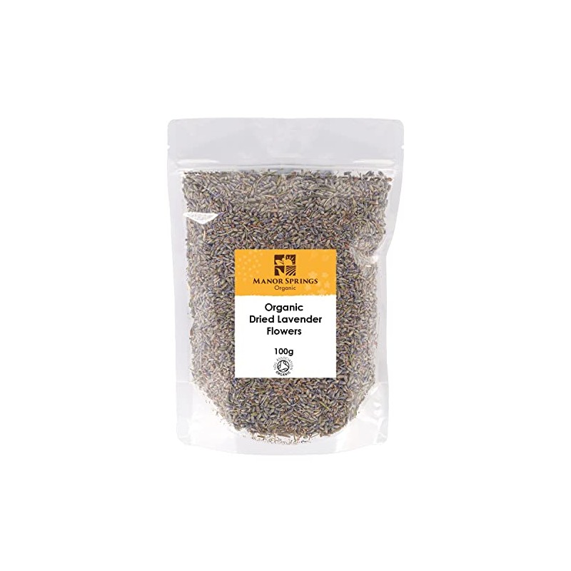 Organic Dried Lavender Flowers 100g by Manor Springs Organic