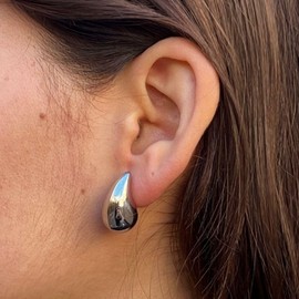 MAJALE - Drop earrings made of silver and gold, gold earrings in gold and silver, lightweight, gold-plated and silver-plated, golden drop earrings, drop earrings, small gold earrings, Gold-plated and