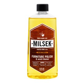 Milsek Furniture Polish and Wood Cleaner with Lemon Oil - Multipurpose Solution for Home Improvement from Hardwood Floors to Kitchen Cabinets - 12 Fl Oz (Pack of 1)