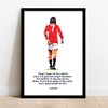 Manchester United - Man UTD - George Best Quote Framed