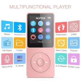 AGPTEK MP3 Player A02T, 16gb