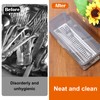 Rainmae 3Pcs Flatware Tray with Lid and Drainer, Large Plastic