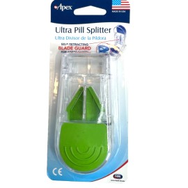 APEX ULTRA PROFESSIONAL PILL SLITTER CUTTER SELF RETRACTING BLADE GREEN