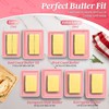 Ceramic Pink Butter Dish and Lid Cover - Butter Storage