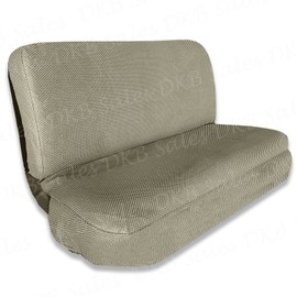 C.P.R. New Universal Full Size Bench Truck Seat Cover Fits Dodge, Ford, Chevy (Beige Mesh)