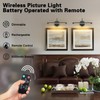 JOOSENLUX Modern Wall Lights Battery Operated Black Wireless Picture Lights