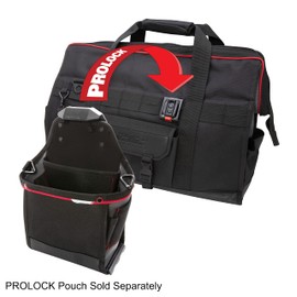 212 Performance 24-inch Broad Mouth Tool Bag, 23 Pockets, 24 Tool Loops, PVC-Reinforced Durable Work Bag