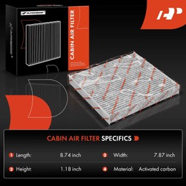 A-Premium Cabin Air Filter with Activated Carbon Compatible with Lexus Models - GS200T, GS350, GS450H, IS200T, IS250, IS300, IS350, IS500, RC200T, RC300, RC350, GS F
