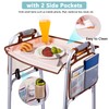 BAGSFY Walker Tray with Cup Holder & 2 Side Pockets,