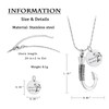Cremation Jewelry for Ashes Urn Memorial Necklace Fish Hook Design