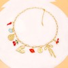 18K Paperclip Gold Chain Necklace Handmade DIY Sun Moon Star