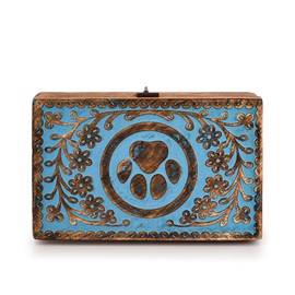 Kimona Jewelry Boxes Mango Wood Handcarved Wooden Decorative Treasure Chest Jewelry Organizer Housewarming Gifts (8"X 5"X 3")