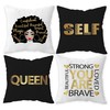 FLDAS Inspirational Black Girl Woman Magic Decorative Throw Pillow Covers,Black