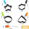 RXKFIGX 4 Pcs Stainless Steel Egg Rings Stainless Steel Egg