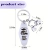 Funny Keyring Accessories Golf Cart Keychain for Women Men Golfing
