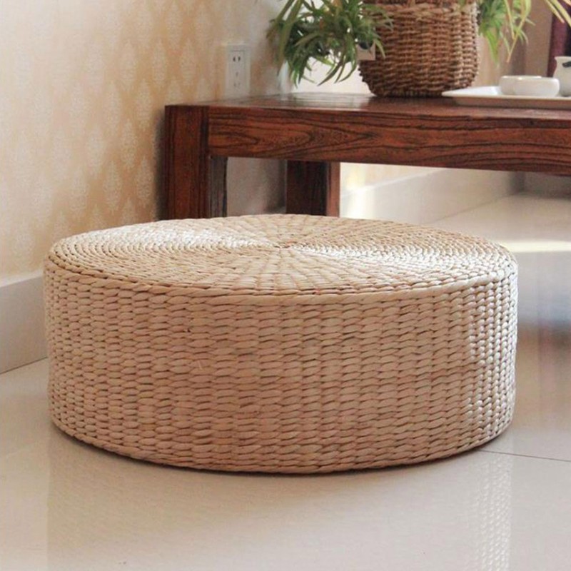 Hand Made Plaited Futon Mat Bulrush Mat Floor Mat Round