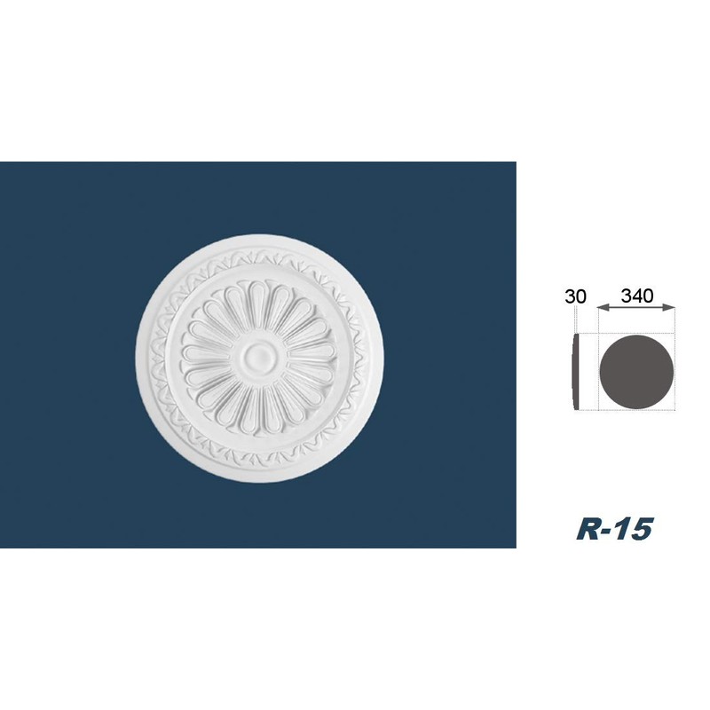 MARBET DESIGN Stucco rosette made of EPS polystyrene - ceiling