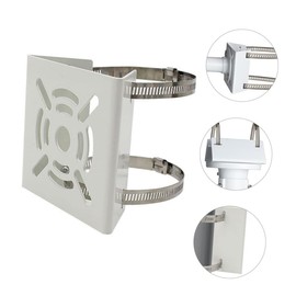CIYODO Pole Mounting Bracket for CCTV Security Camera Iron Construction Easy Installation for Indoor and Outdoor Use Suitable for Vertical Mounting Poles Walls
