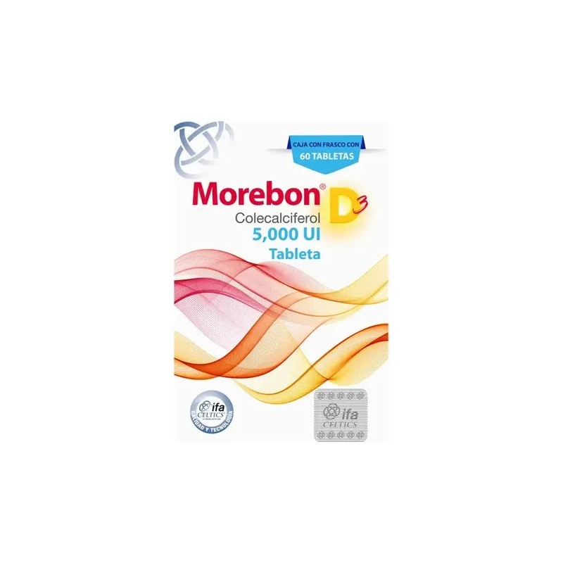 Morebon D3 C60 Tabs. 5000 Ui. Sabor Sin Sabor